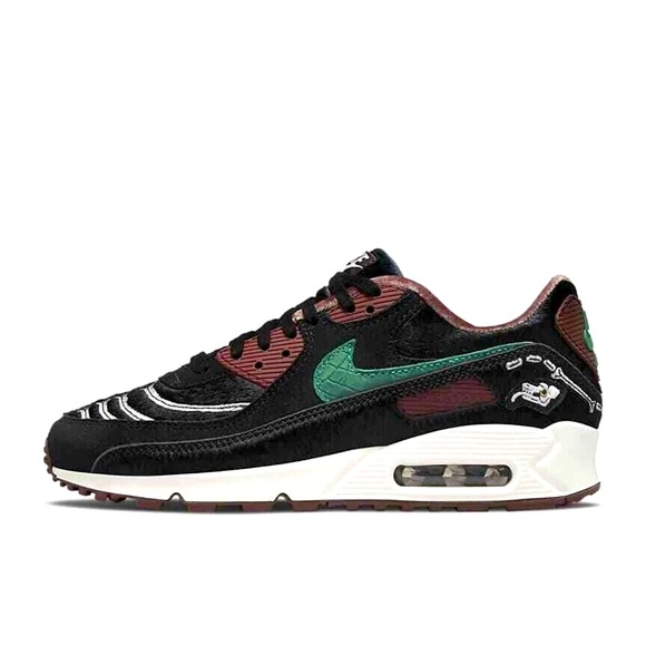 NIKE UNISEX Air Max 90 Siempre Familia Black and Teal Sneakers (W) 11 (M) 9.5 - Picture 5 of 5